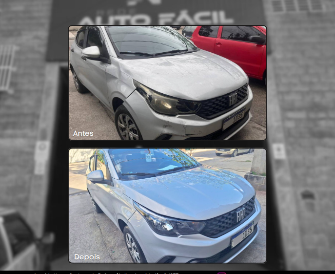 Reparo estrutural - Antes e depois